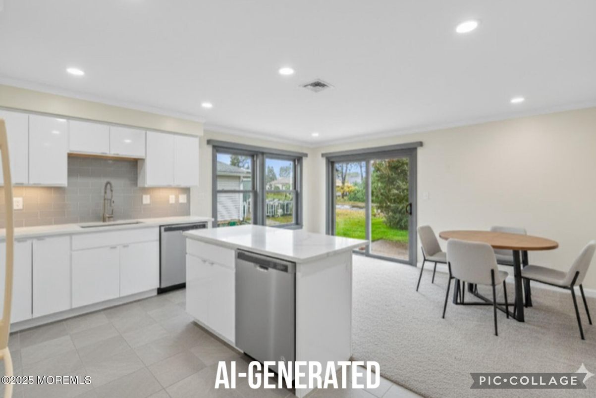 Dining room, Interior, Kitchen, Recessed Lighting, Stainless Steel Appliances