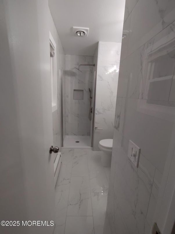 Bathroom, Glass Shower, Interior, Marble, Marble Walls