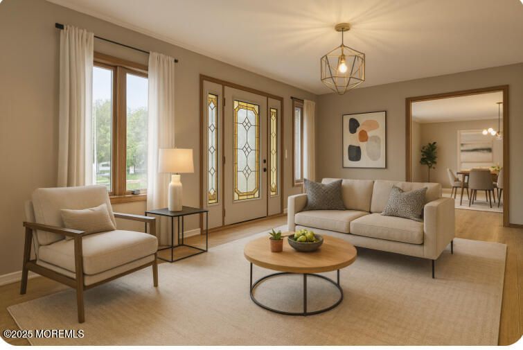 Chandelier, Dining room, Interior, Living room, Pendant Lights, Wood Texture Flooring