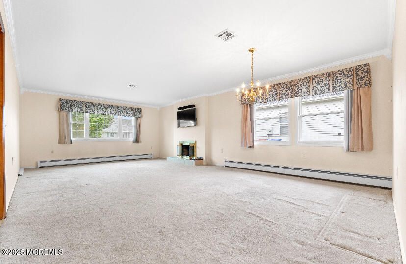 Chandelier, Empty room, Interior