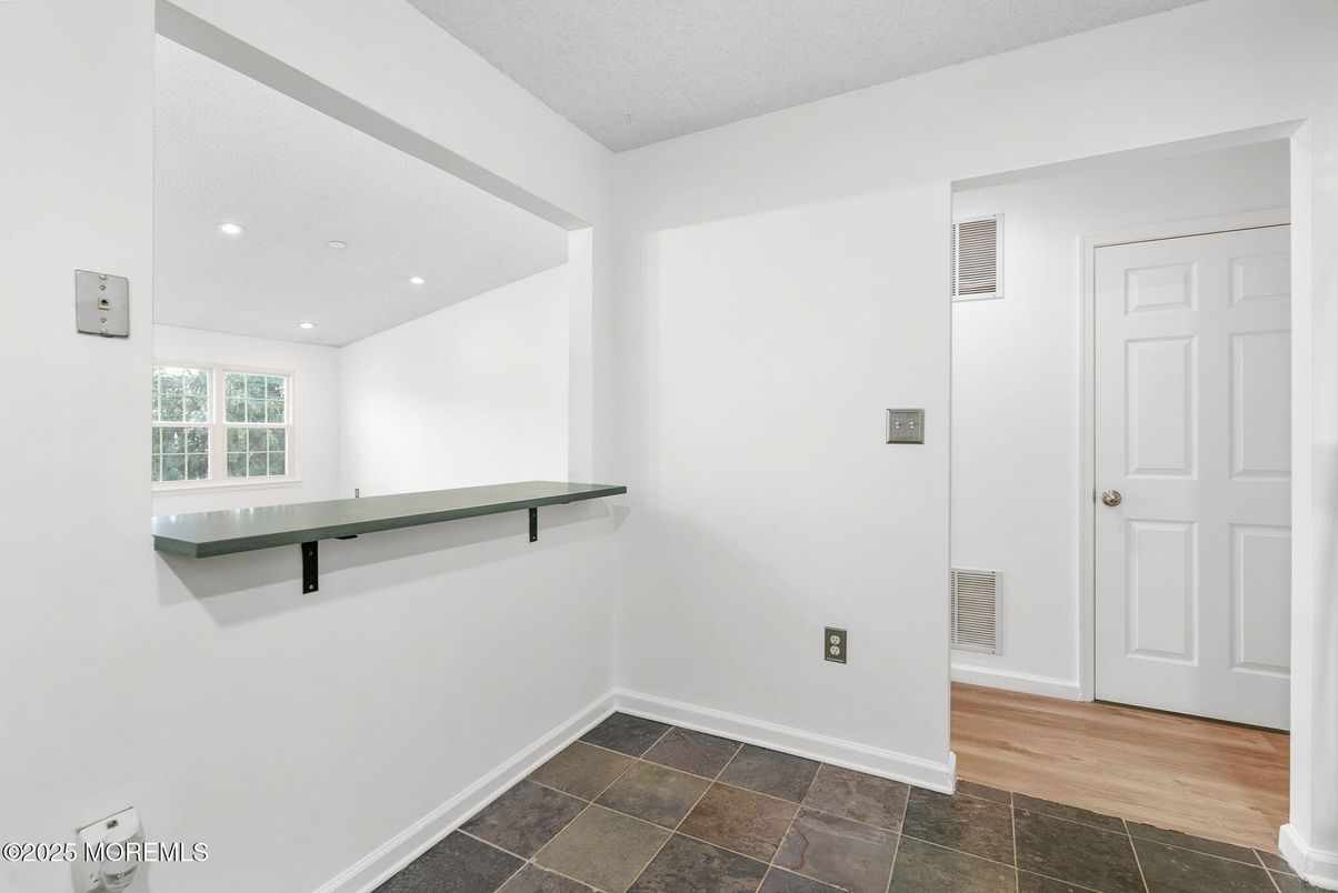 Empty room, Game Room, Interior, Recessed Lighting, Wood Texture Flooring