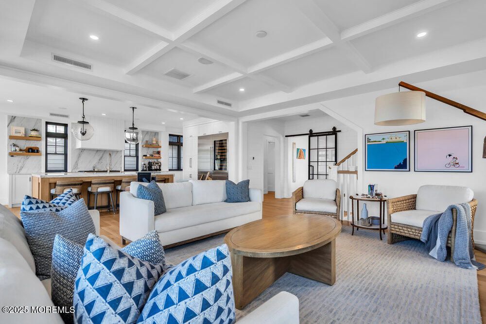 Interior, Kitchen, Living room, Pendant Lights, Recessed Lighting, Stainless Steel Appliances, Wood Texture Flooring