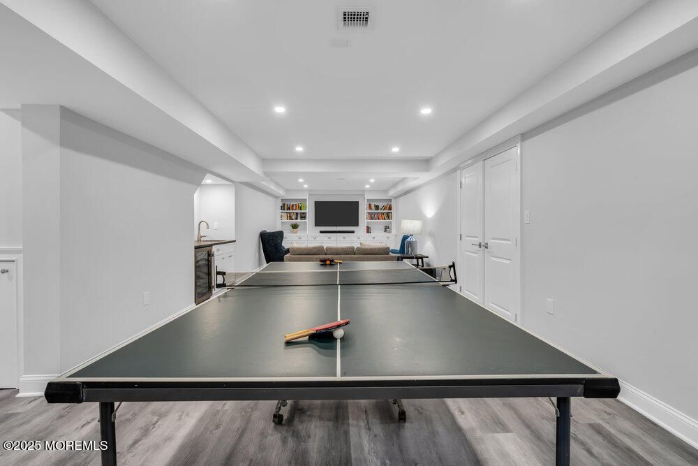Game Room, Interior, Recessed Lighting, Wood Texture Flooring