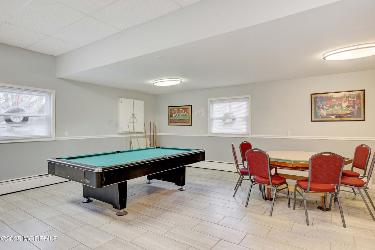 Billiard Table, Dining room, Game Room, Interior, Wood Texture Flooring