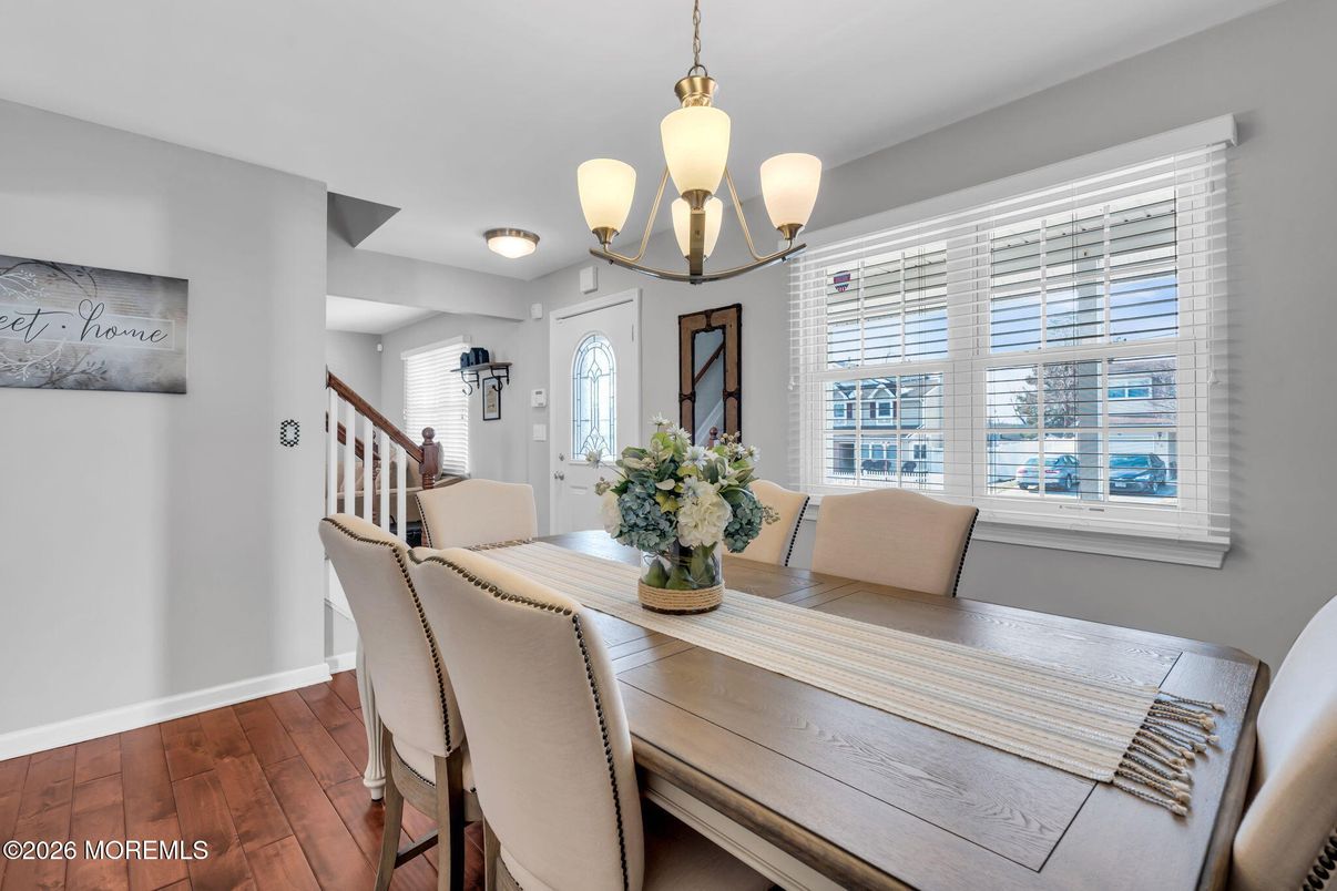 Chandelier, Dining room, Interior, Pendant Lights, Wood Texture Flooring