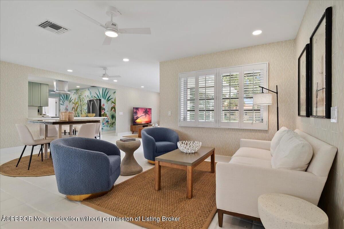 Dining room, Interior, Kitchen, Living room, Recessed Lighting