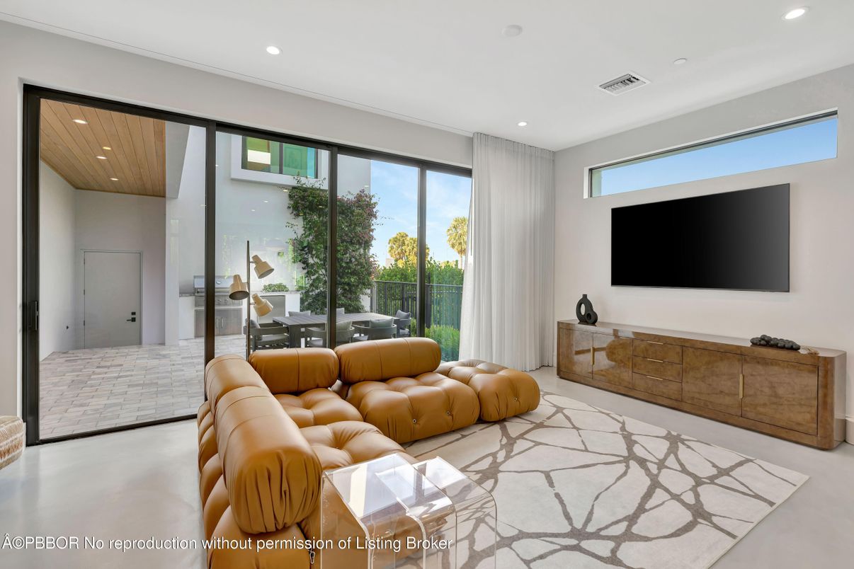 Interior, Living room, Recessed Lighting, Wooden Ceilings