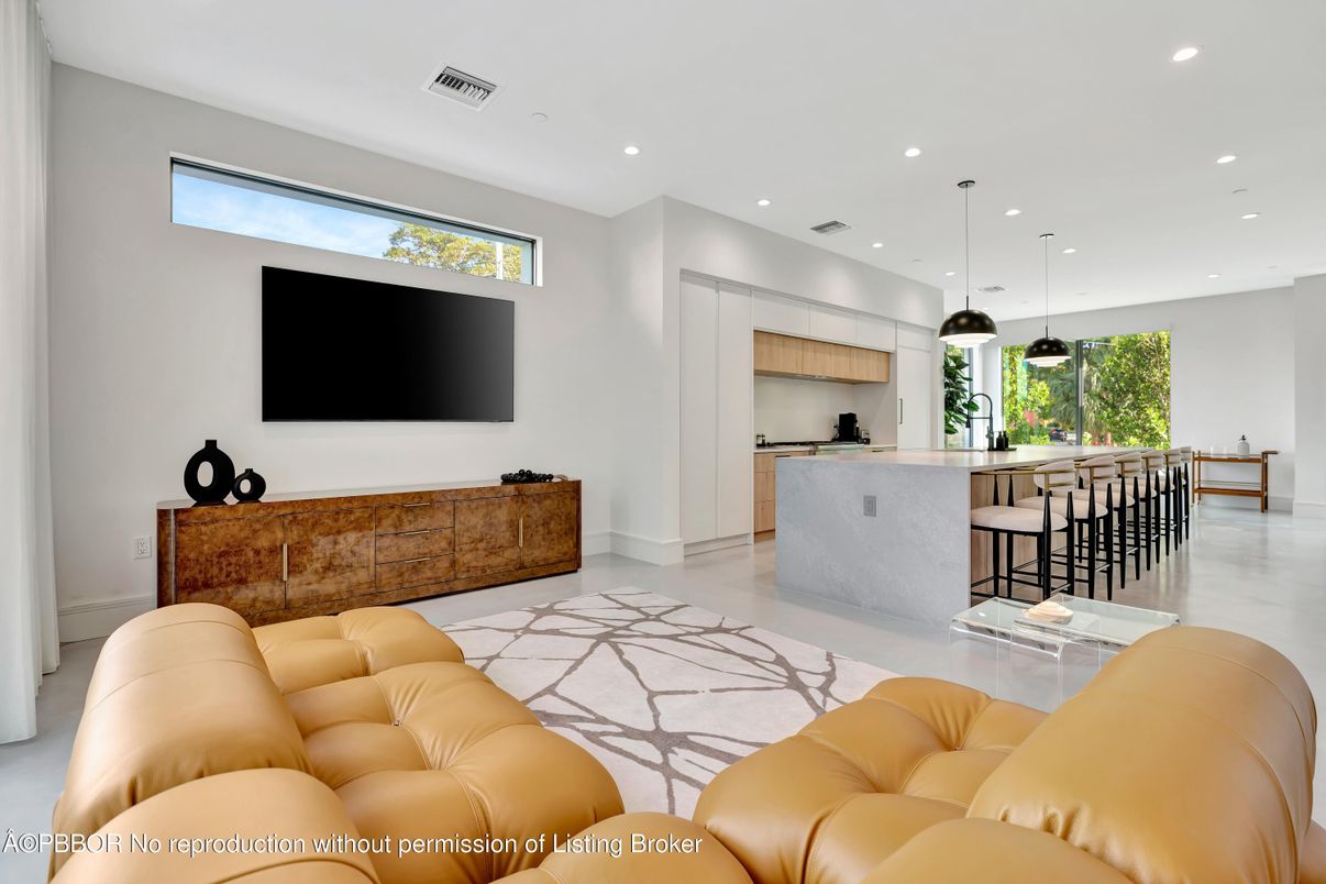 Interior, Kitchen, Living room, Pendant Lights, Recessed Lighting