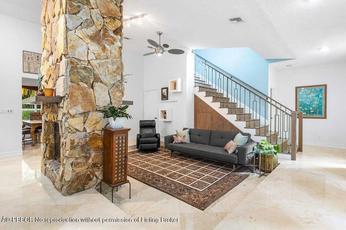 Interior, Recessed Lighting, Stone Walls