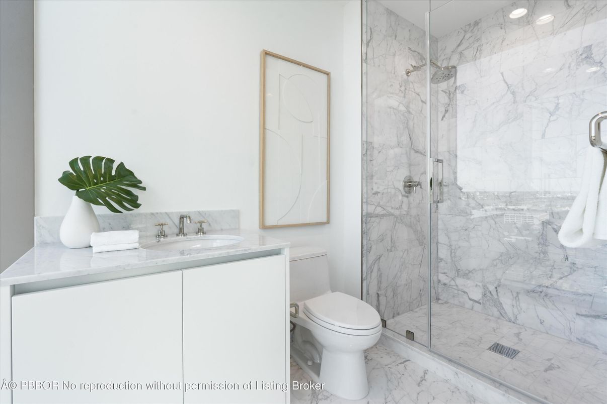 Bathroom, Glass Shower, Interior, Marble, Marble Walls