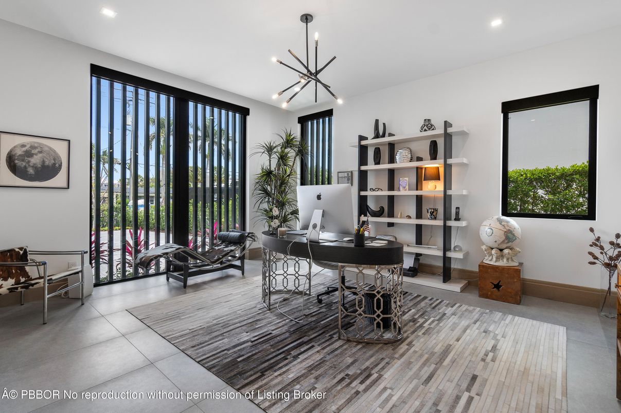 Home Office, Interior, Pendant Lights, Recessed Lighting