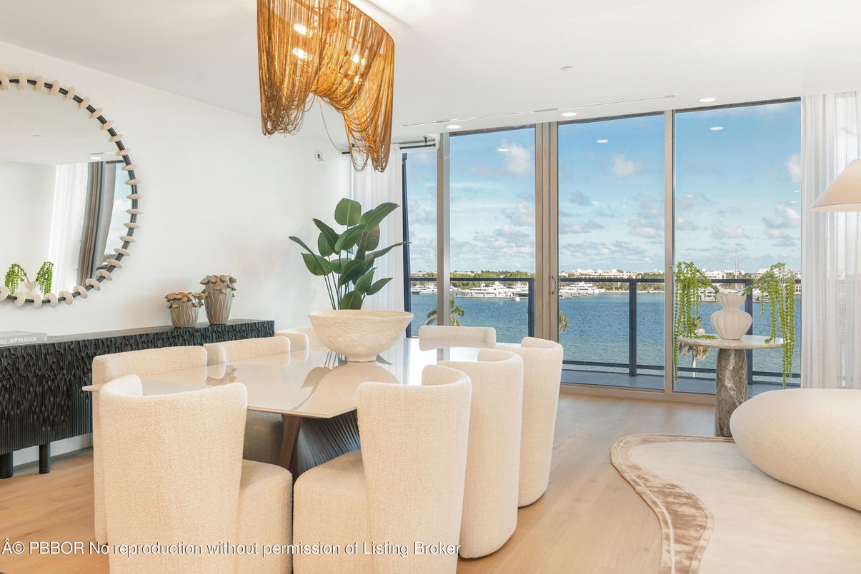 Chandelier, Dining room, Interior, Recessed Lighting, Water, Wood Texture Flooring