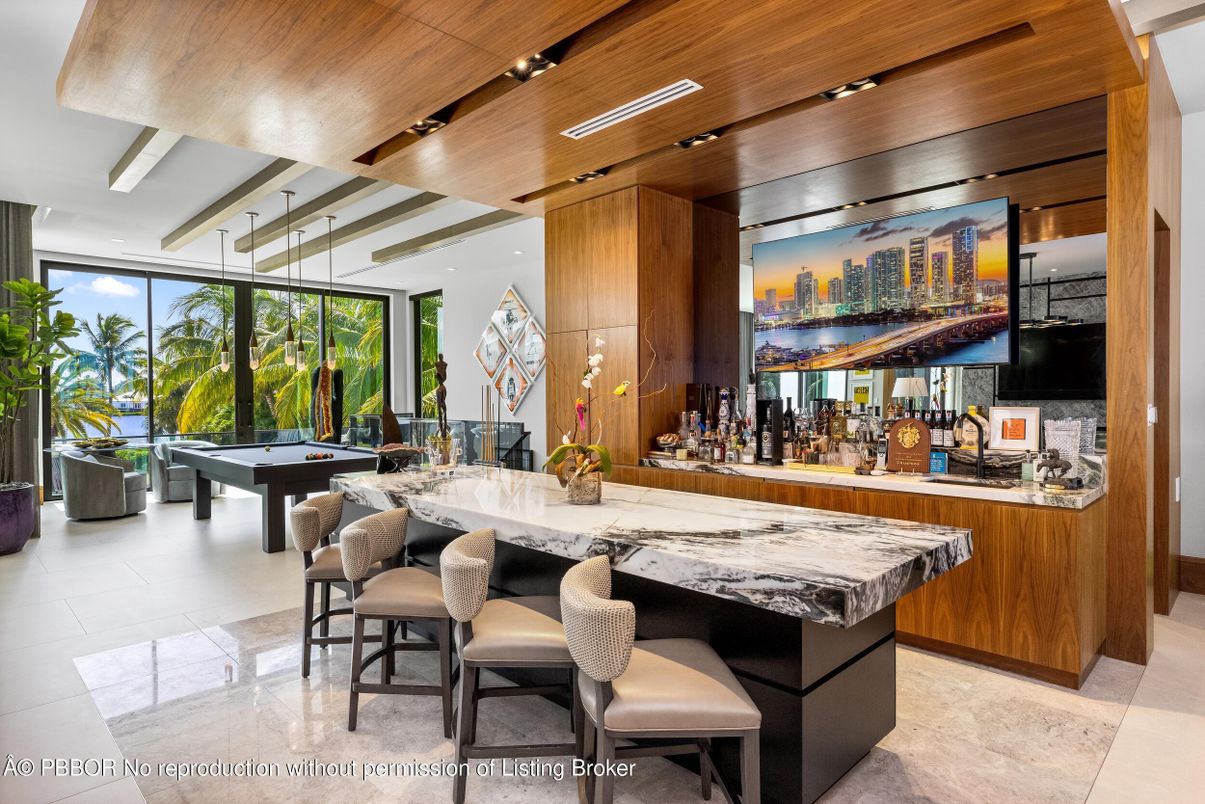 Billiard Table, Game Room, Interior, Pendant Lights, Recessed Lighting, Wooden Ceilings