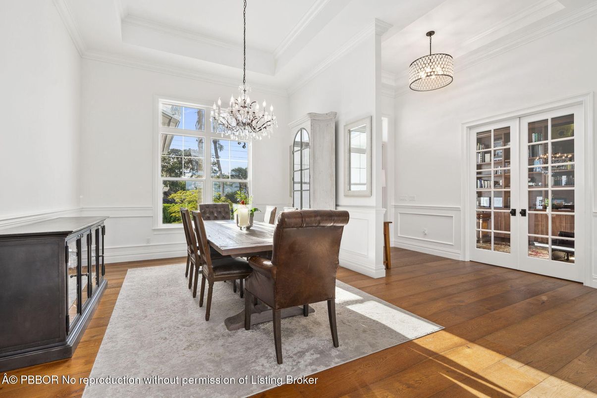 Chandelier, Dining room, Interior, Pendant Lights, Wood Texture Flooring
