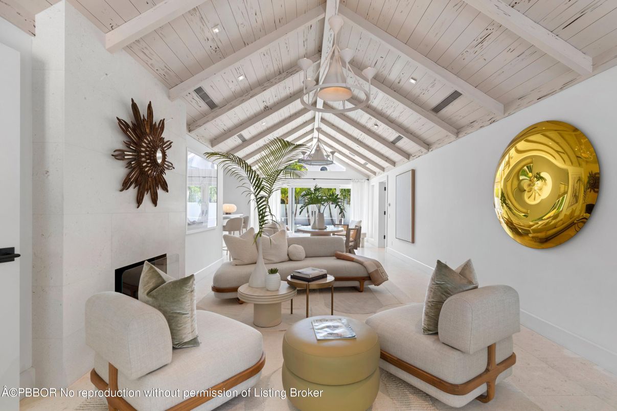 Dining room, Fireplace, Interior, Living room, Recessed Lighting