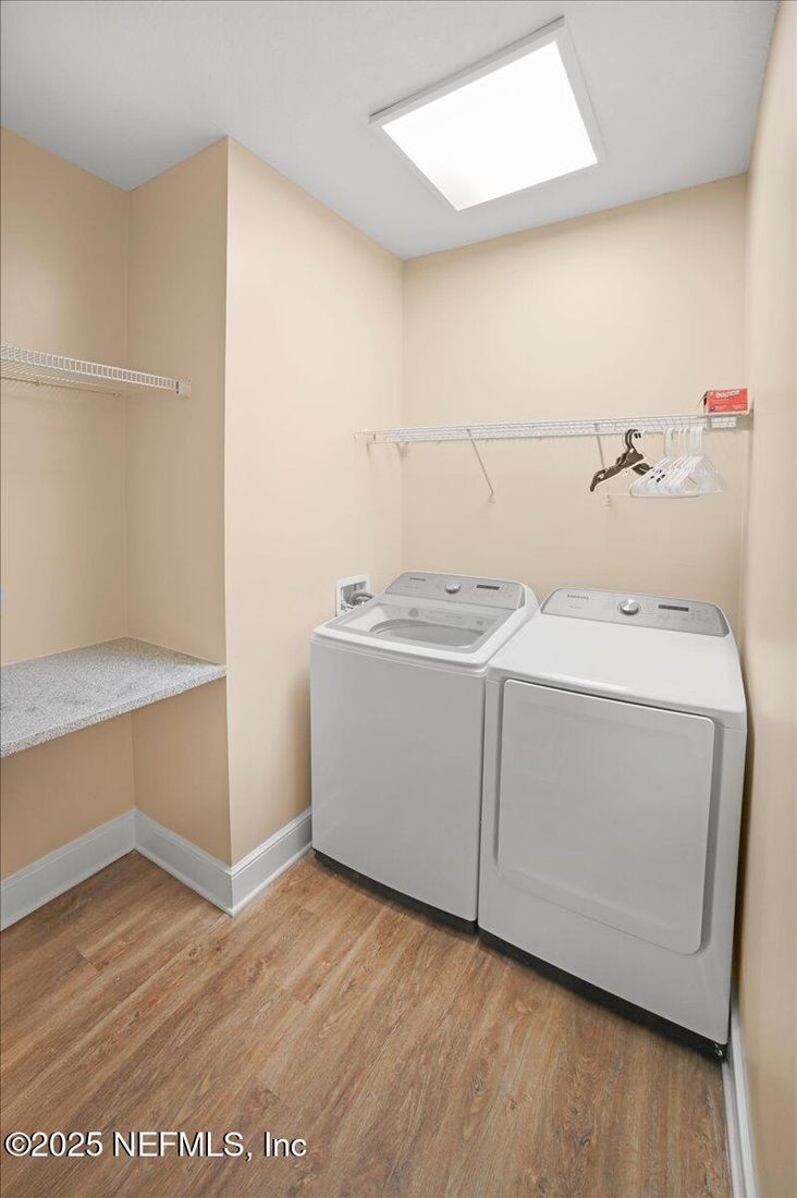 Interior, Recessed Lighting, Utility Closets, Washer, Wood Texture Flooring