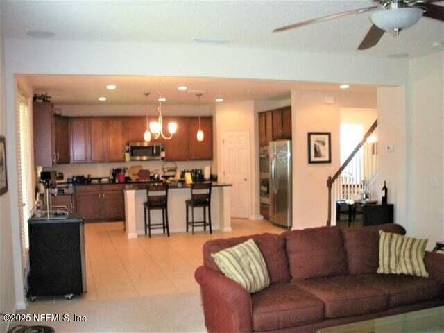 Interior, Kitchen, Pendant Lights, Recessed Lighting, Stainless Steel Appliances