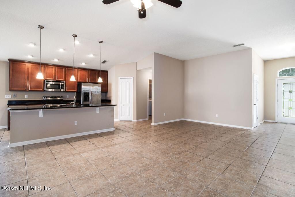 Interior, Kitchen, Pendant Lights, Recessed Lighting, Stainless Steel Appliances