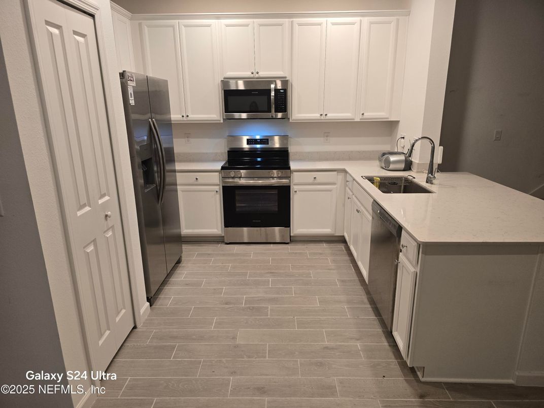 Interior, Kitchen, Wood Texture Flooring