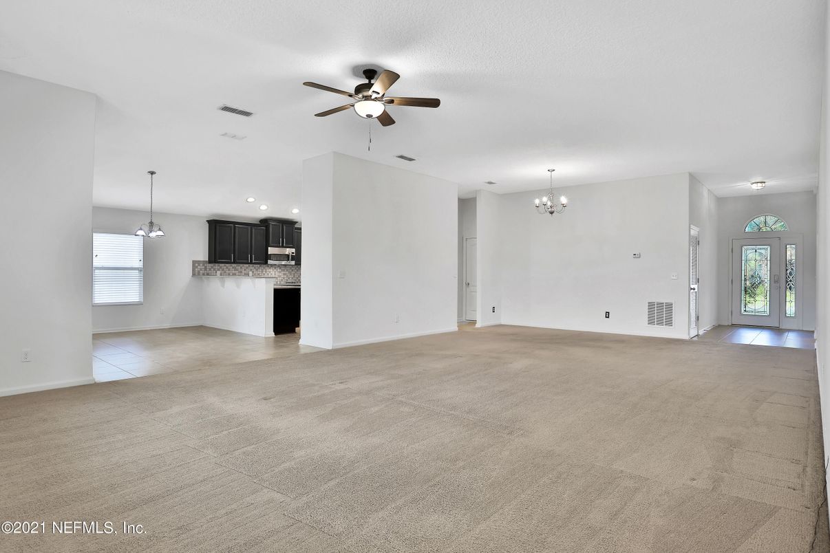 Chandelier, Empty room, Interior, Kitchen, Pendant Lights, Recessed Lighting