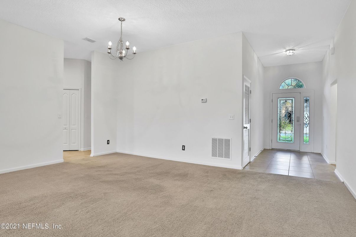Chandelier, Empty room, Interior