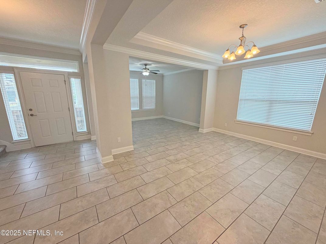 Chandelier, Empty room, Interior