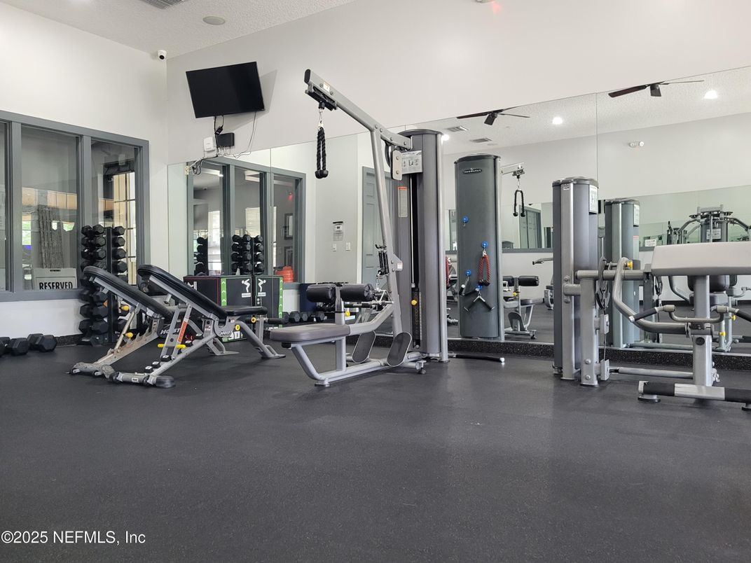 Fitness Equipment, Gym, Interior, Recessed Lighting