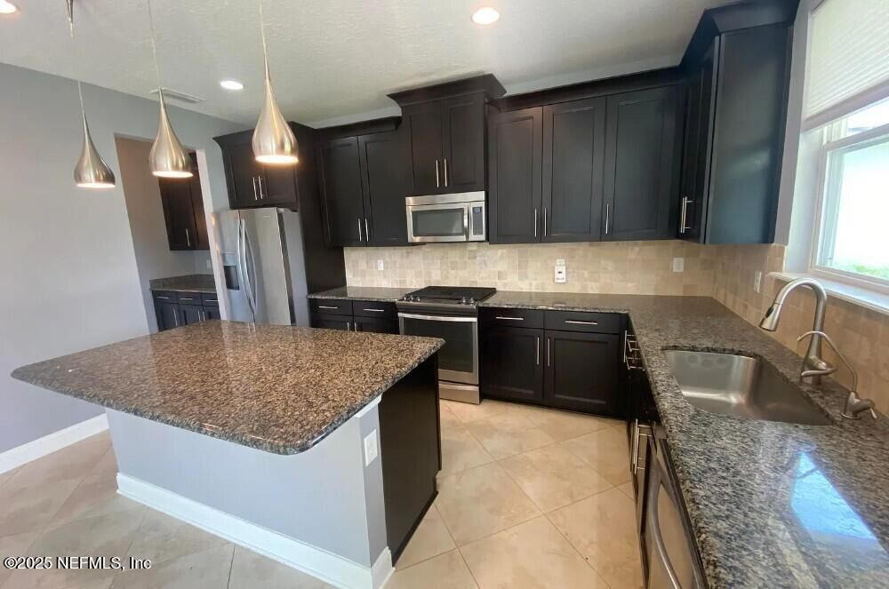 Interior, Kitchen, Pendant Lights, Recessed Lighting, Stainless Steel Appliances