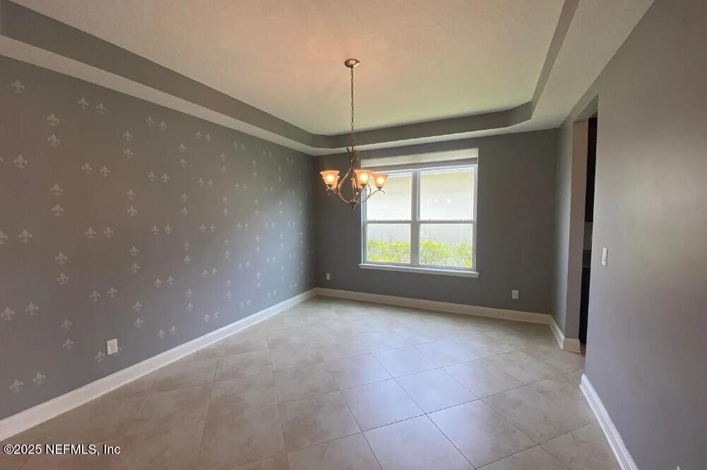 Chandelier, Empty room, Interior