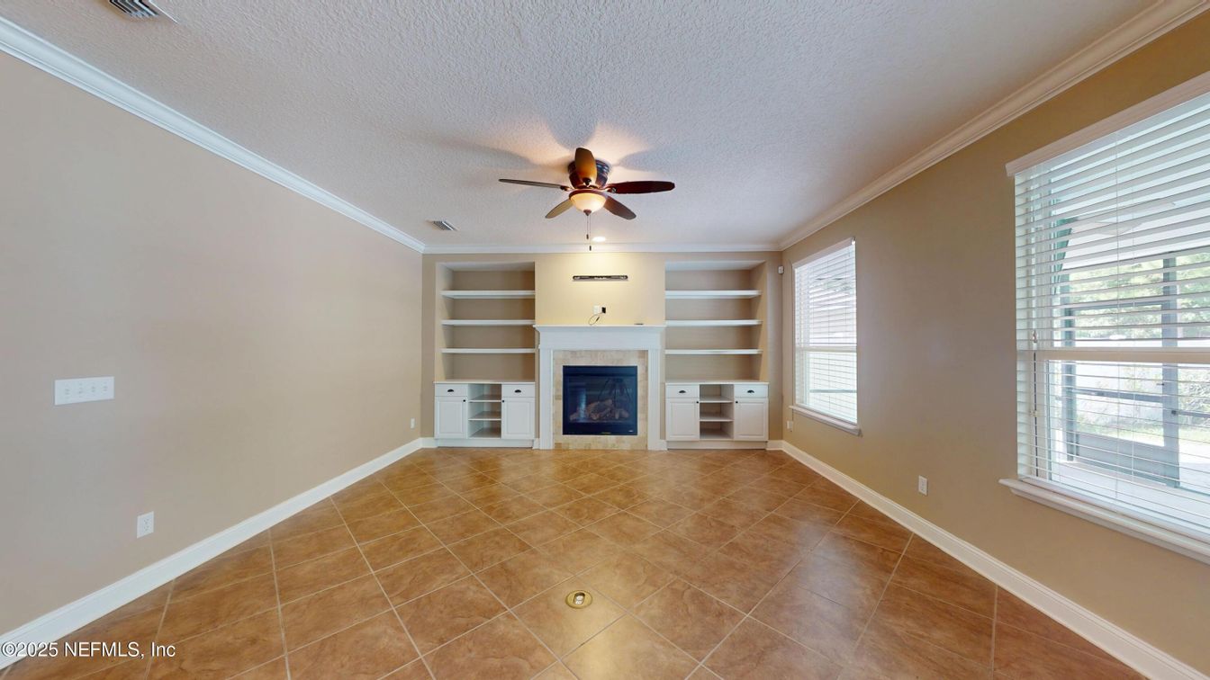 Empty room, Fireplace, Interior