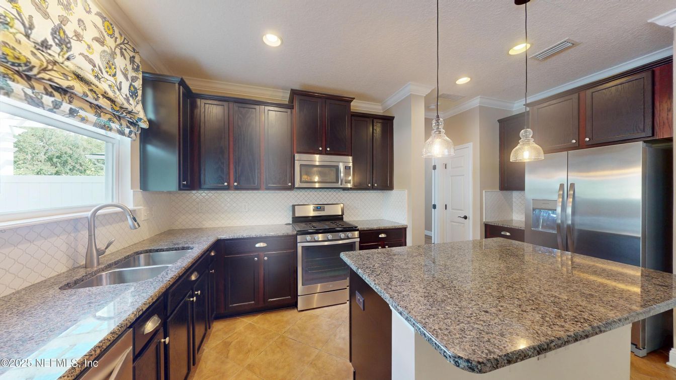 Interior, Kitchen, Pendant Lights, Recessed Lighting, Stainless Steel Appliances