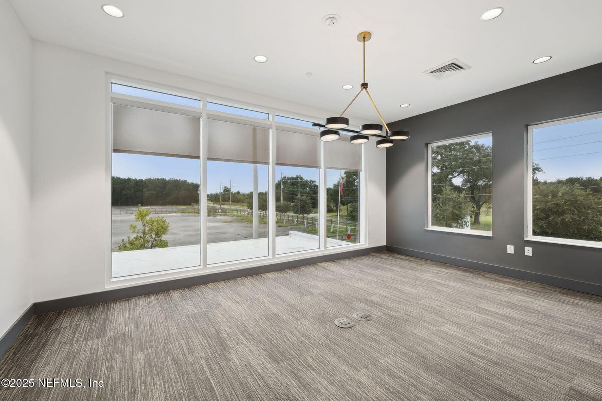 Empty room, Interior, Pendant Lights, Recessed Lighting