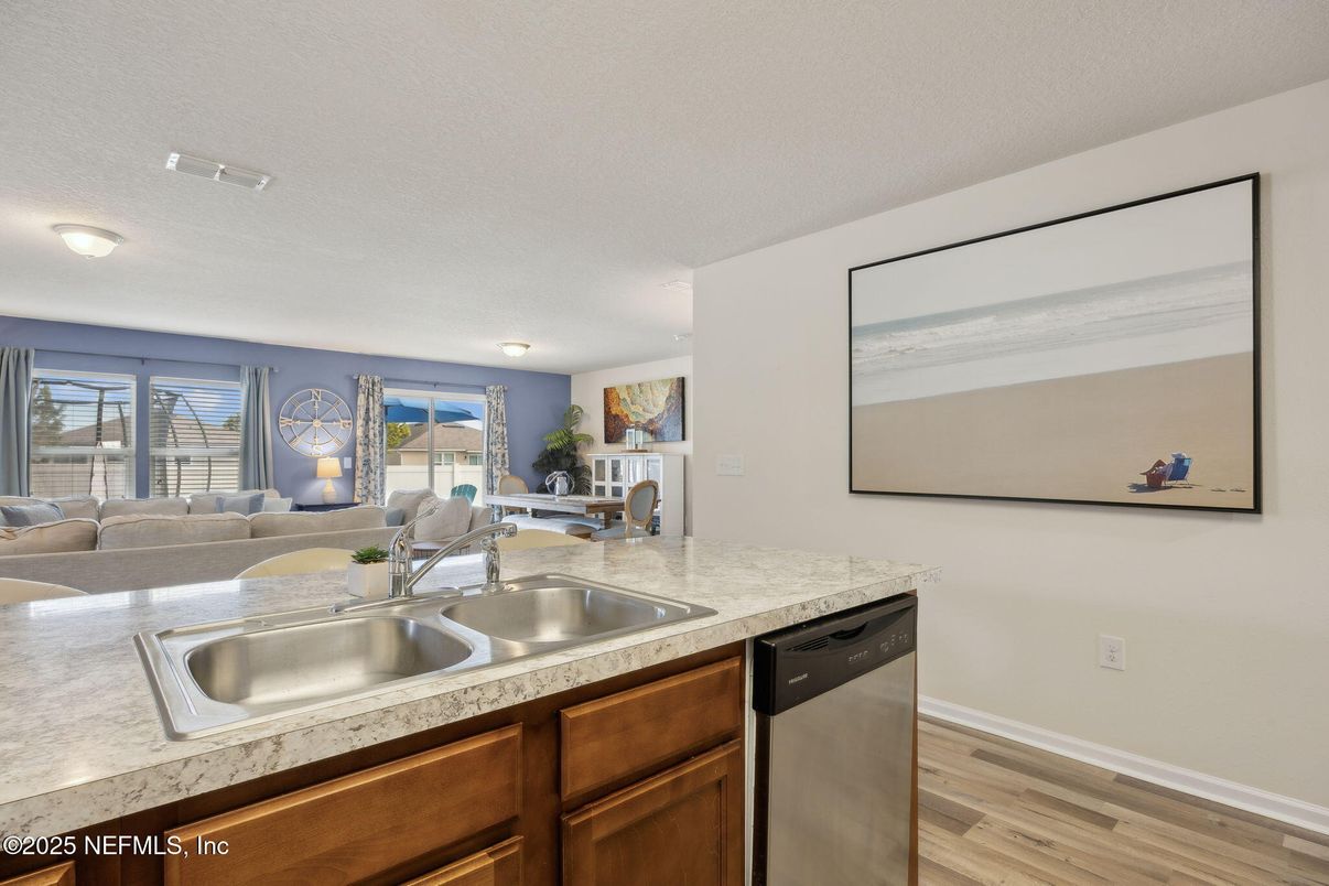 Interior, Kitchen, Living room, Wood Texture Flooring