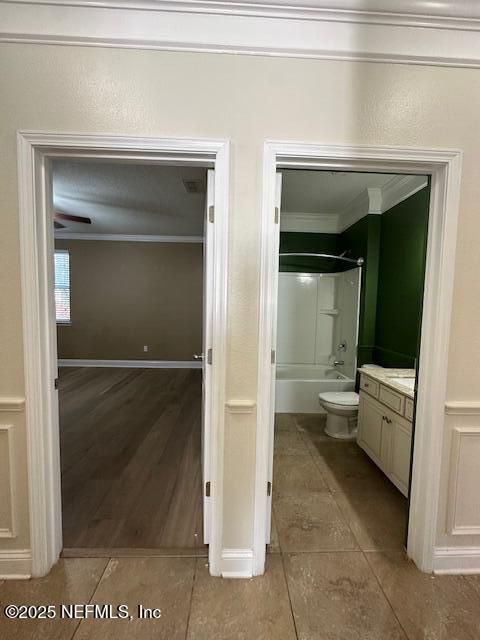 Bathroom, Interior, Wood Texture Flooring