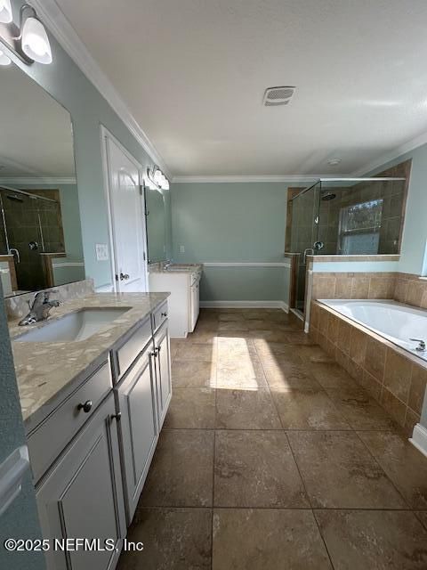 Bathroom, Dual Sink Vanities, Glass Shower, Interior