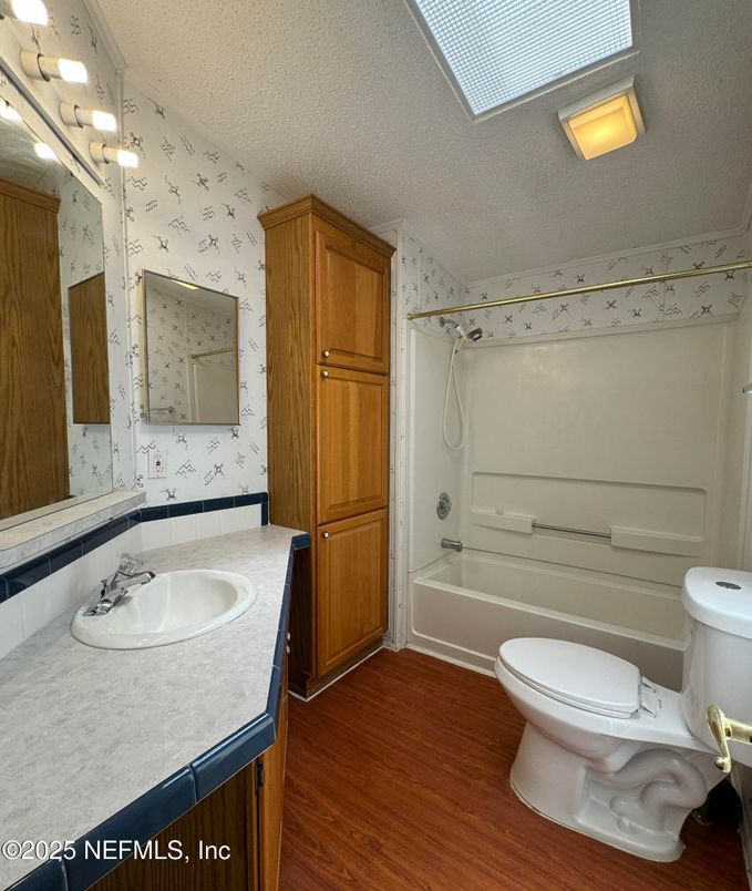 Bathroom, Interior, Wood Texture Flooring