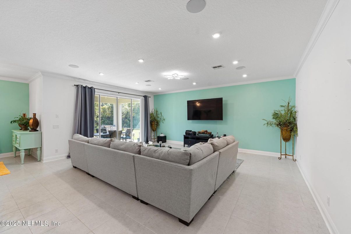 Interior, Living room, Recessed Lighting