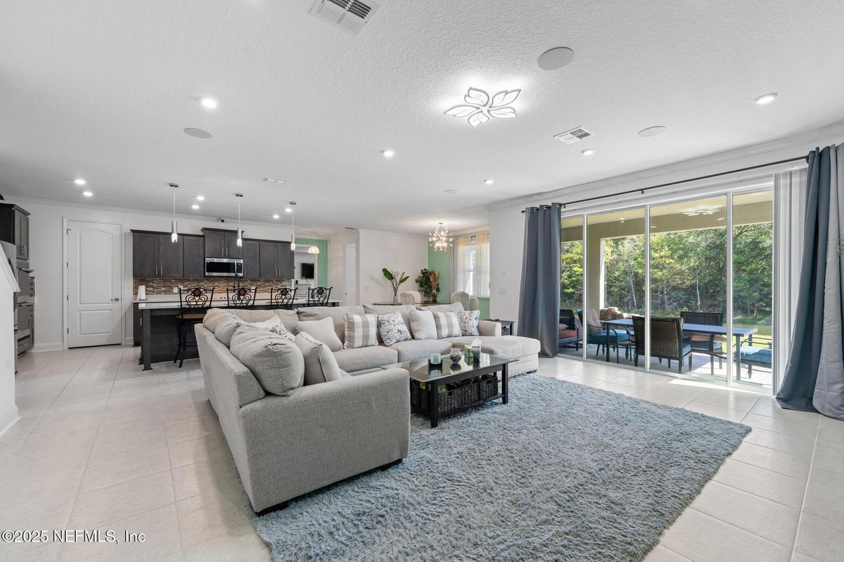 Dining room, Interior, Kitchen, Living room, Pendant Lights, Recessed Lighting