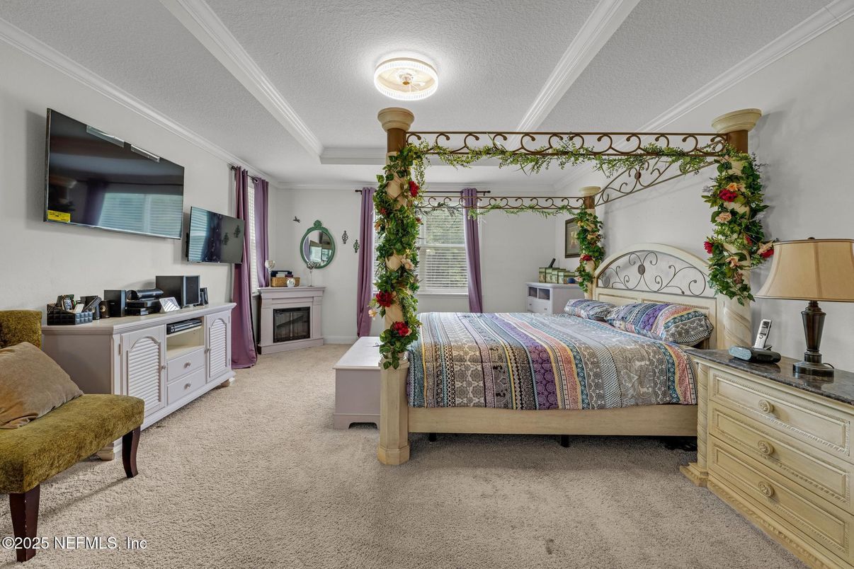 Bedroom, Fireplace, Interior