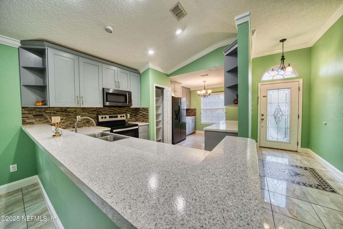 Chandelier, Interior, Kitchen, Pendant Lights, Recessed Lighting