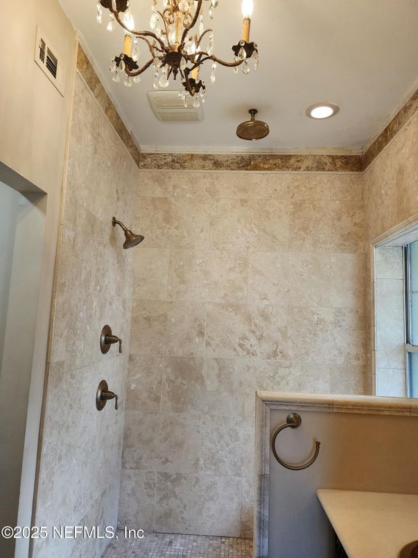 Bathroom, Chandelier, Interior, Recessed Lighting