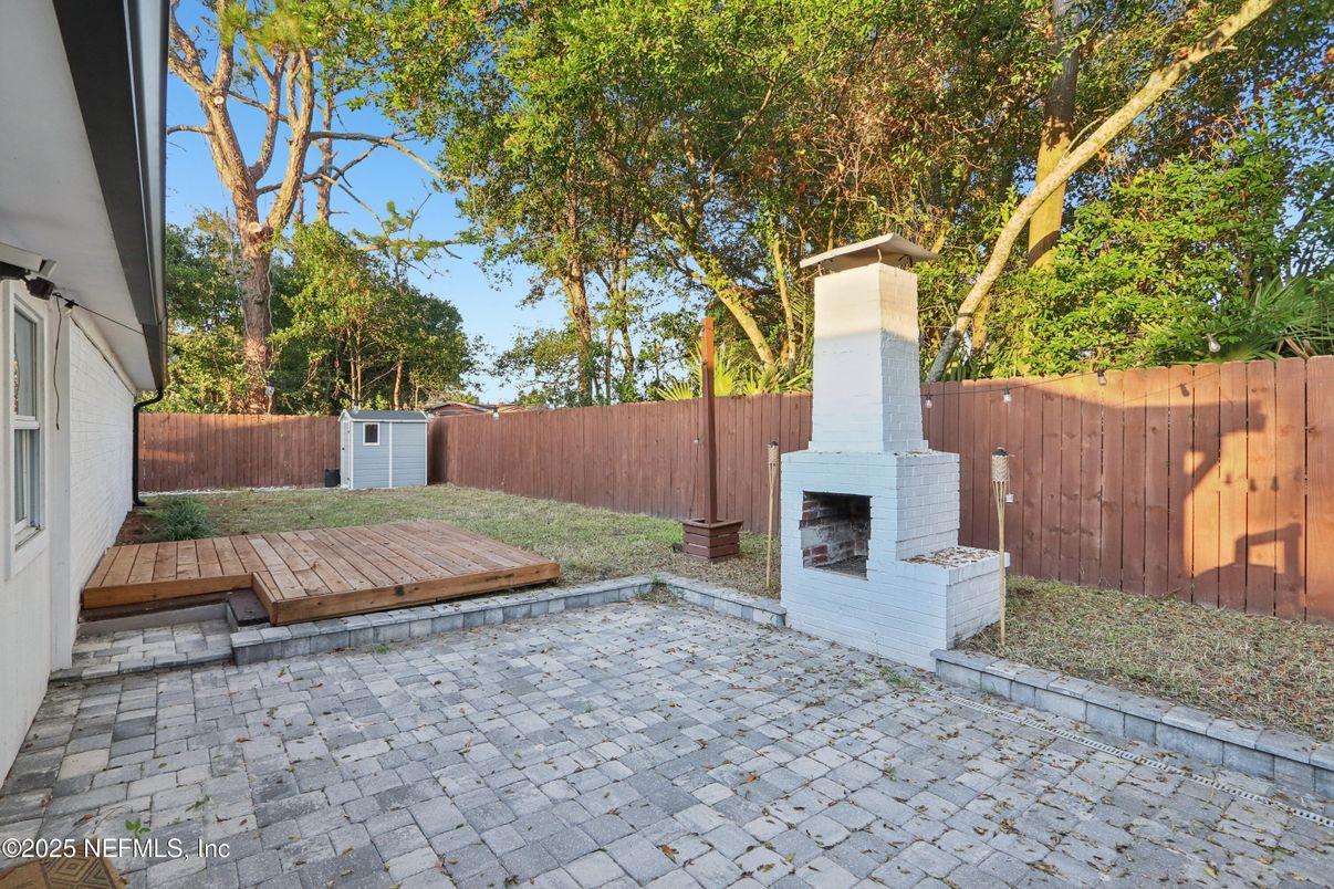 Backyard, Exterior, Fireplace