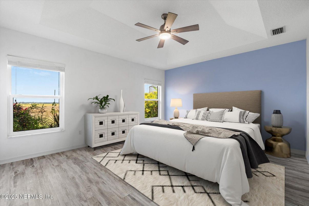 Bedroom, Interior, Wood Texture Flooring