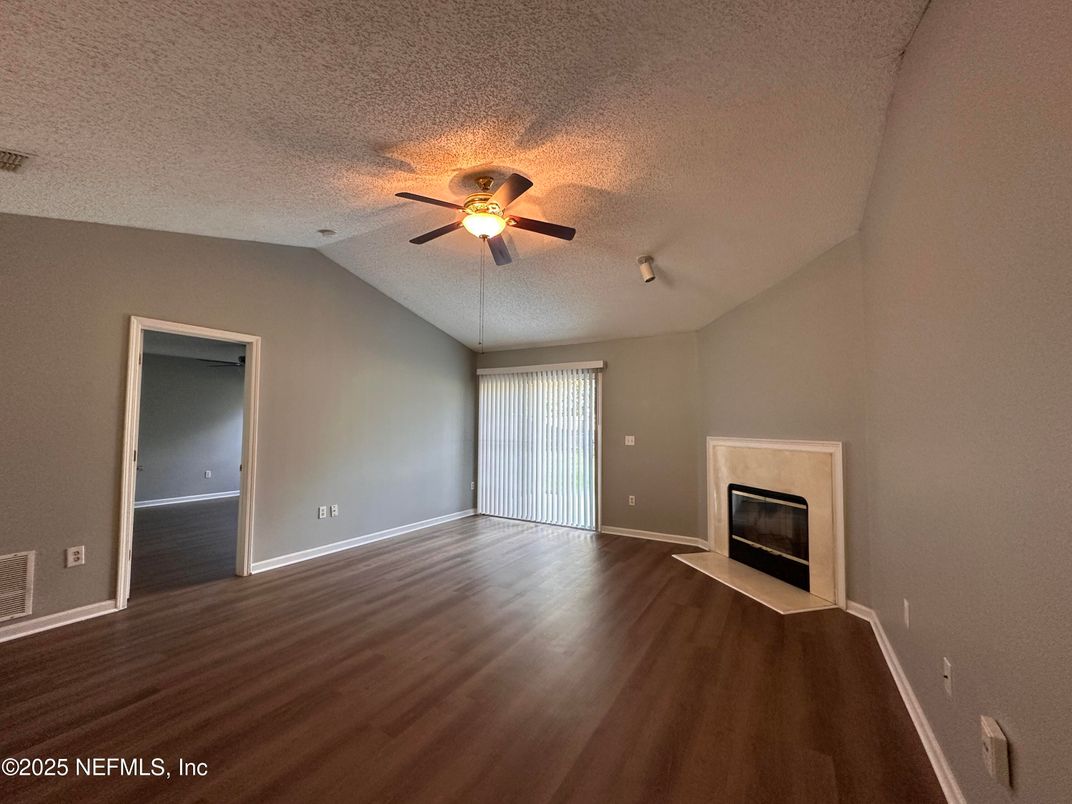 Empty room, Fireplace, Interior, Wood Texture Flooring