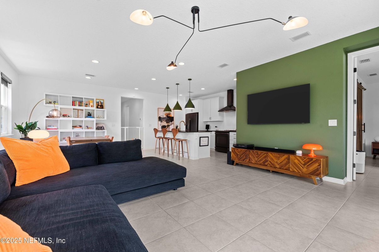 Interior, Kitchen, Living room, Pendant Lights, Recessed Lighting