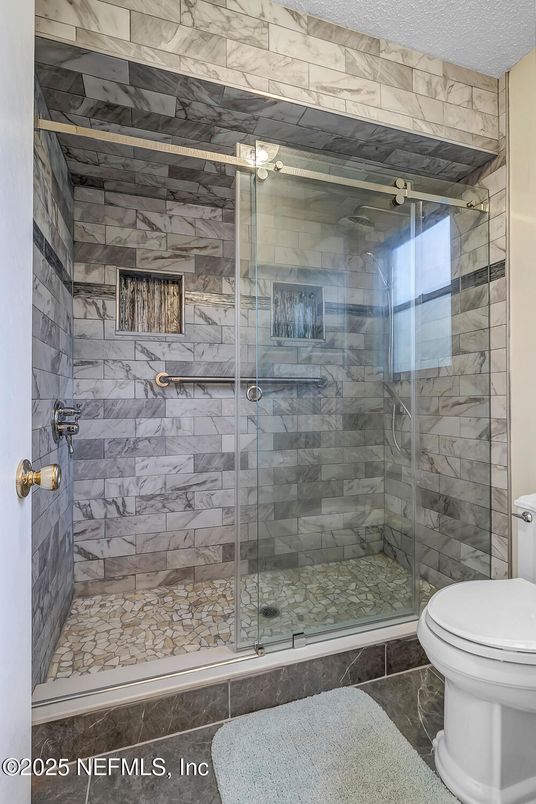 Bathroom, Glass Shower, Interior, Marble Walls