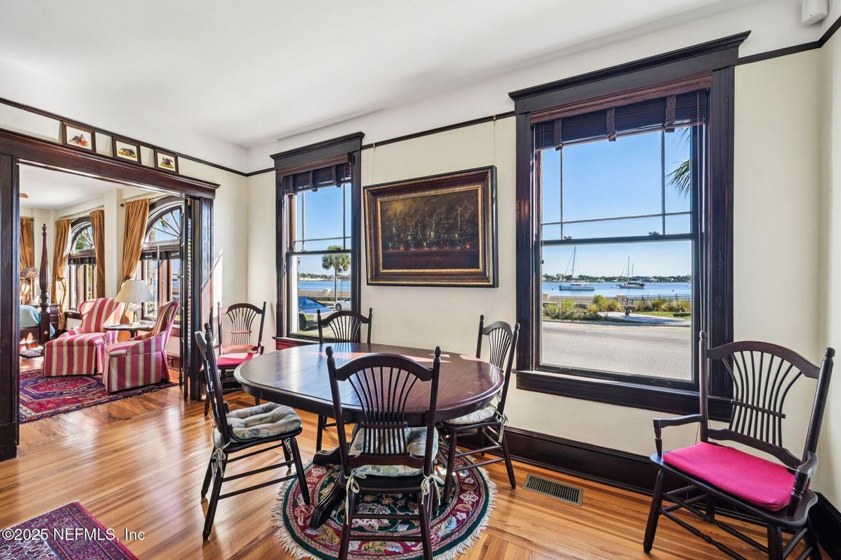 Dining room, Interior, Water, Wood Texture Flooring