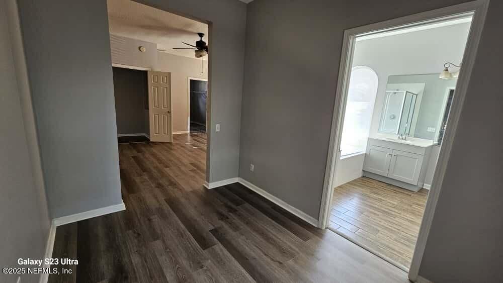 Bathroom, Empty room, Interior, Wood Texture Flooring