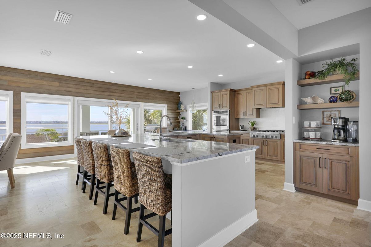 Interior, Kitchen, Pendant Lights, Recessed Lighting, Stainless Steel Appliances, Water