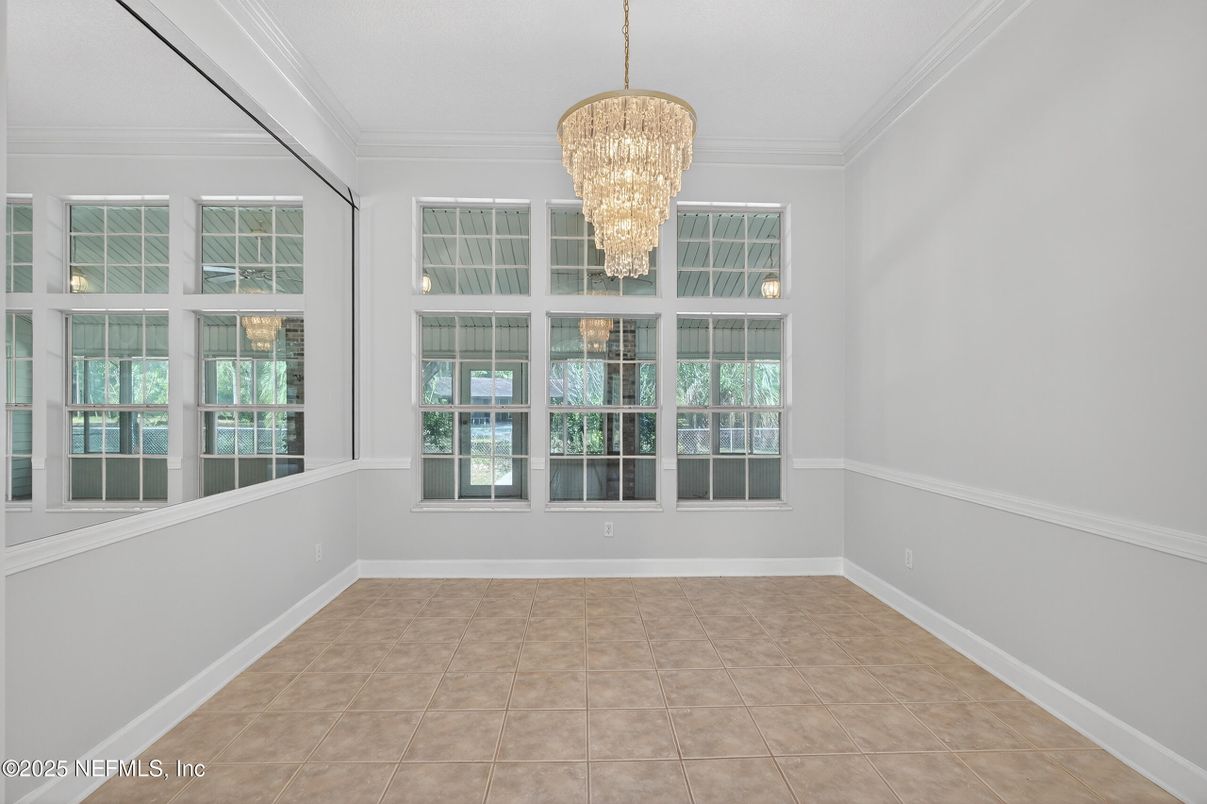 Chandelier, Empty room, Interior